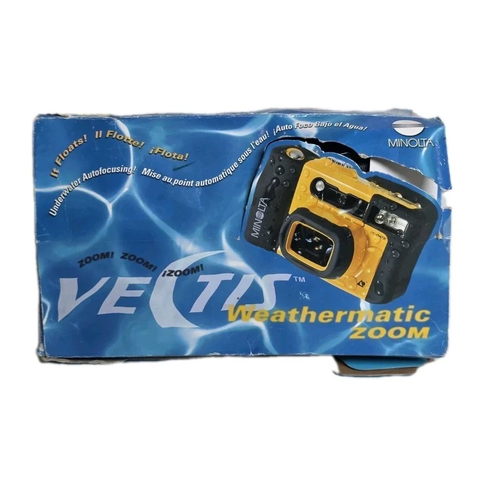 Minolta Vectis Weathermatic Dual APS Point & Shoot Film Camera UNTESTED